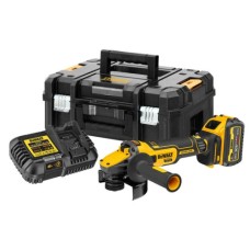 Шліфувальна машина DeWALT 18В XR Li-lon FLEXVOLT, 6Ah, 125 мм, 9000 об/хв, вага 1.81 кг (DCG409T1)