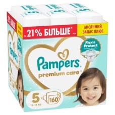 Підгузки Pampers Premium Care Розмір 5 (11-16 кг) 160 шт (8006530223799)