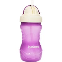 Поїльник-непроливайка Baboo із силіконовою соломинкою, 360 мл, 9 + (фіолетова) (8-128)