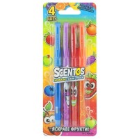 Набір для творчості Scentos ароматні гелеві ручки Яскраві фрукти 4 к (40454)