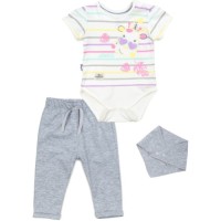 Набір дитячого одягу Miniworld з жирафом (14354-86G-gray)