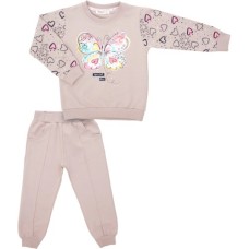 Спортивний костюм дитячий Breeze з метеликом (22103-104G-beige)