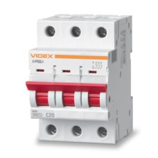 Автоматичний вимикач Videx_ RS6 RESIST 1п 16А 6кА С (VF-RS6-AV1C16)