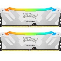 Модуль пам'яті для комп'ютера DDR5 64GB (2x32GB) 6000 MHz Renegade RGB White XMP Kingston Fury (ex.HyperX) (KF560C32RWAK2-64)