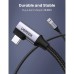 Дата кабель USB 3.0 AM to USB-C 1.0m 60W US385 90° Black Ugreen (20299)