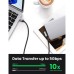 Дата кабель USB 3.0 AM to USB-C 1.0m 60W US385 90° Black Ugreen (20299)