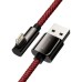 Дата кабель USB 2.0 AM to Lightning 2.0m CACS 2.4A 90 Legend Series Elbow Red Baseus (CACS000109)