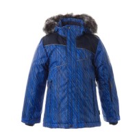 Куртка Huppa NORTONY 1 17440130 синій з принтом/темно-синій 122 (4741468989334)