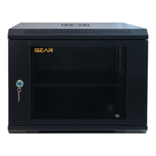Шафа настінна GEAR 9U 19" 600x450x500 мм, + полка 19", black (GWMSN-9U-600-450)