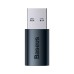 Перехідник USB 3.1 M to USB-C F blue Baseus (ZJJQ000103)