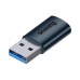 Перехідник USB 3.1 M to USB-C F blue Baseus (ZJJQ000103)