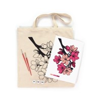 Набір для творчості Rosa Talent екосумка-розмальовка, Flowers, 38х42 см (4823098544623)