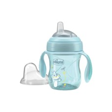 Поїльник-непроливайка Chicco Transition Cup 200 мл. від 4 місяців (блакитна) (06911.25)