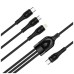 Дата кабель USB 2.0 AM to Lightning + Micro 5P + Type-C 1.2m 3.0A (PD60W data) Black ColorWay (CW-CBPDU3060-BK)