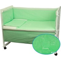 Дитячий постільний набір Руно Ведмедик салатовий 60х120, 4 предмета (977ВУ_салатовий)