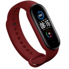 Ремінець до фітнес браслета BeCover Silicone для Xiaomi Mi Smart Band 5 Burgundy Red (705063)