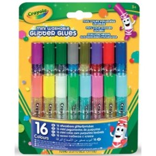 Набір для творчості Crayola Washable клею з блиском 16 шт (256362.024)