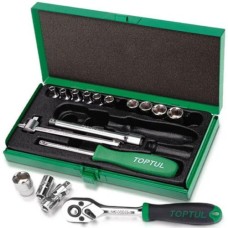 Набір інструментів Toptul в кейсі 1/4" 17од. (GCAD1701)
