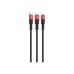 Дата кабель USB 2.0 AM to Lightning + Micro 5P + USB-C 1.0m Xpress one X26 black+red HOCO (6957531080282)