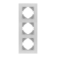 Рамка Videx BINERA сріблястий алюміній 3 поста (VF-BNFRA3V-SL)