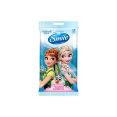 Дитячі вологі серветки Smile baby Frozen Крижане серце 15 шт (4823071630800)