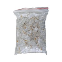 Конектор RJ45 cat.5e UTP 8P8C, наскрізні отвори, 100шт/пак Kingda (KD-PG8032-C5E/100)