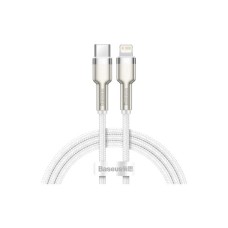 Дата кабель USB-C to Lightning 1.0m Cafule Metal PD 20W white Baseus (CATLJK-A02)