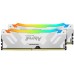 Модуль пам'яті для комп'ютера DDR5 32GB (2x16GB) 7200 MHz Renegade RGB White XMP Kingston Fury (ex.HyperX) (KF572C38RWAK2-32)