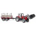 Спецтехніка Bruder трактор Massey Ferguson 7480 з навантажувачем і лісовим причепом 1:16 (02046)