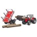Спецтехніка Bruder трактор Massey Ferguson 7480 з навантажувачем і лісовим причепом 1:16 (02046)