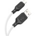 Дата кабель USB 2.0 AM to Micro 5P 1.0m Cool silicone X90 white HOCO (6931474788436)