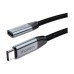 Дата кабель USB-C 3.1 AM/AF 2.0m 10Gbps 100W nylon braid Choetech (XCC-1039-CA-GY)