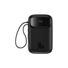 Батарея універсальна Baseus 10000mAh Qpow 2 30W PD/3.0, QC/3.0, w/built-in USB-C cable, Black (P10055008113)