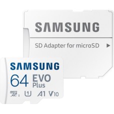 Карта пам'яті Samsung 64GB microSD class 10 UHS-I U3 V30 A2 EVO Plus (MB-MC64SA/EU)