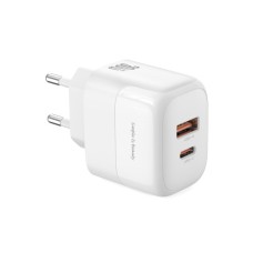 Зарядний пристрій XO L138 48W USB-C PD30W + USB-A QC18W White (L138_White)