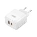 Зарядний пристрій XO L138 48W USB-C PD30W + USB-A QC18W White (L138_White)