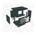 Шафа настінна GEAR 6U 19" 600x450x350 мм, + полка 19", black (GWMSN-6U-600-450)