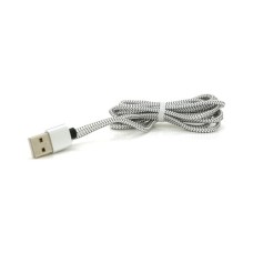 Дата кабель USB 2.0 to Lightning 2.0m 2A magnetic nylon silver PiPo (18169)