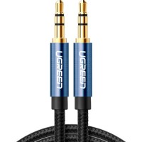 Кабель мультимедійний 3.5mm M to 3.5mm M 0.5m 90° corner AV112 blue Ugreen (60178)