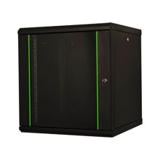 Шафа настінна Lande Proline 12U 19" 600x600, скло, чорна (LN-PR12U6060-BL-111)