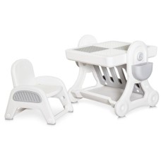 Дитячий стіл Mealux Robin: стіл + стілець (KD-F051 White/Grey)