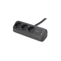 Мережевий фільтр живлення Digitus 3 розетки, 2xUSB-A, 1xUSB-C,1.5м, Black (DA-70625)