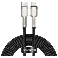Дата кабель USB-C to Lightning 2.0m Cafule Metal PD 20W black Baseus (CATLJK-B01)