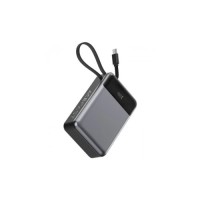 Батарея універсальна Acefast 20000mAh 65W PD, QC/3.0 USB-A+USB-C In/Out,build-in cable M21 Black-Gray (6974316283898)