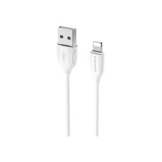 Дата кабель USB 2.0 AM to Lightning 1.0m 2.4A PVC BX19 white BOROFONE (6931474701763)