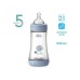 Пляшечка для годування Chicco Perfect 5 із силіконовою соскою 2+ місяців 240 мл Блакитна (20223.22.40)