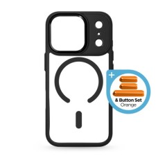 Чохол до мобільного телефона Armorstandart Unit-C MagCase Apple iPhone 17 Pro Black + Orange Button Set (ARM90585)