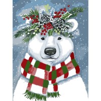Картина по номерам Santi Праздничный медведь 30*40 см (954405)