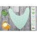 Слинявчик Еко Пупс Eco Cotton бандана 21x30 (ментол, зірочки) (BEC-011)