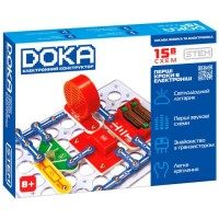 Конструктор DOKA електронний Перші кроки в електроніці (Набір В, 15 схем) (D70710)